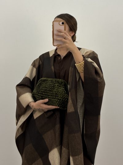 BOLSO CLUTCH CHENILLA KAKI