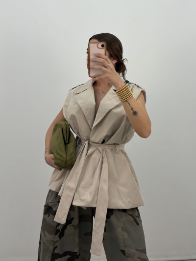 CHALECO TRENCH BEIGE