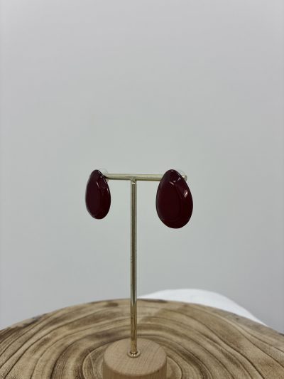 PENDIENTES GOTA BURDEOS - Imagen 2