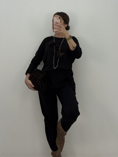 PANTALÓN PINZA NEGRO TALLA 48/50 - Imagen 2