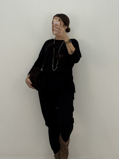 PANTALÓN PINZA NEGRO TALLA 48/50 - Imagen 3